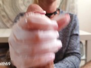 Preview 6 of HANDJOB With White Latex GLOVES