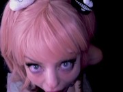 Preview 5 of Junko Enoshima Deepthroats some Danganronpa Dick - FULL COSPLAY VIDEO CUMSHOT