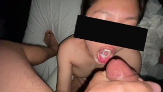 tired stepmom didn't notice step son fuck and cum in mouth / Stepmommy gets risky oral creampie