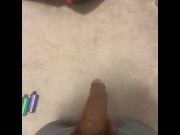 Preview 3 of At home stroking this dick horny as fuck (excuse dog barking in background lol)
