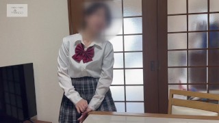 Shower time of a Japanese JK : she couldn't help masturbate hard with shower