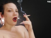 Preview 2 of Nude close up side view smoking