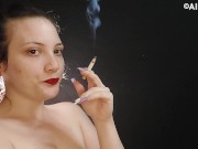 Preview 4 of Nude close up side view smoking