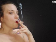 Preview 5 of Nude close up side view smoking