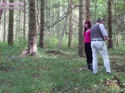 Preview 6 of Experiment: Rope walk in public forest; she's rewarded with an orgasm