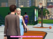 Preview 1 of Girlfriend cheats in front of boyfriend with basketball player