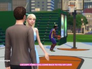 Preview 3 of Girlfriend cheats in front of boyfriend with basketball player