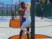 Preview 6 of Girlfriend cheats in front of boyfriend with basketball player