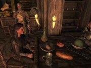 Preview 1 of Redguard  brings a busty adventurer girl home - Skyrim Sex Mod