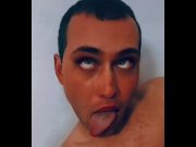 Preview 2 of Sexy 20-year-old femboy shows tongue