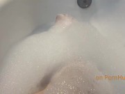 Preview 1 of WHEN MY LEGS ARE IN THE BATH I CUM AT ONE TOUCH. LOOK AT FEET AND TOES IN FOAM