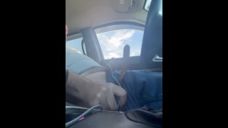 Masturbating in busy Walmart parking lot with woman in car next to me