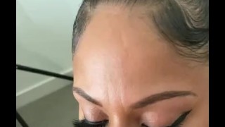whore gets cum on her face Шлюха принимает камшот на лицо
