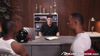 FalconStudios - Coach Devin Franco Teaches Jocks A Lesson With a Juicy FUCK TRAIN and SPITROAST