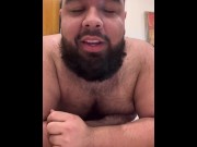 Preview 1 of POV verbal Dom Chub playing with belly