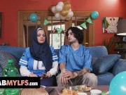Preview 5 of Middle Eastern Milf Mona Azar Bounces Her Plump Booty On Step Son's Rod - Mylf