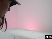 Preview 1 of Watch this kinky babe fuck her soaked shaved pussy with a dildo