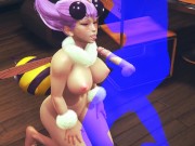 Preview 6 of Dark Stalket Hentai - Bee sex in a cafe part 2