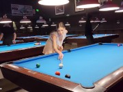 Preview 5 of Skirt was too short for no panties at the pool hall...couldn't hide my pussy!