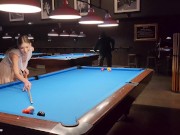 Preview 6 of Skirt was too short for no panties at the pool hall...couldn't hide my pussy!