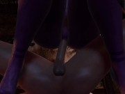 Preview 4 of Sexy Purple Elf with a big round butt bouncing on top in POV | 3D Porn