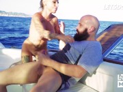Preview 6 of Huge Tits MILF Gina Snake Gets Drilled Hard Outdoor On A Boat - LATINA MYLF