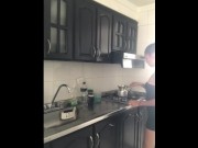 Preview 1 of My boyfriend fucks me in the kitchen while I make coffee.
