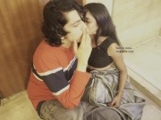 Preview 4 of Indian girl in saree having Romantic Sex on Floor with her Boyfriend