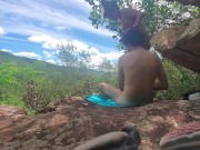Preview 3 of Nature sex in the tropical mountain, she sucks and rides like a godess
