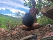 Preview 6 of Nature sex in the tropical mountain, she sucks and rides like a godess