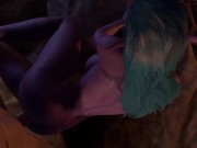 Preview 3 of Purple Night Elf in Skyrim has Side Anal on bed | Skyrim Porn Parody