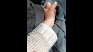 Teasing his cock while he's driving - Lucys Peach