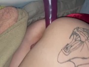 Preview 3 of Anal with toy in bed horny slut