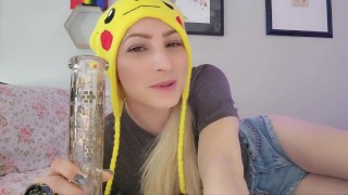Super Cute Trans Girl wants to Smoke 420 with You and then Have You Watch Her Masturbate - POV
