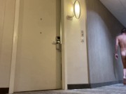 Preview 2 of Walking around and cumming in the hotel hallways