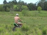 Preview 4 of Naked man riding a Dirt bike