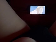 Preview 2 of ASIAN SCHOOLGIRL WATCHES HENTAI AND MASTURBATES WHILE PARENTS ARE BEHIND THE WALL