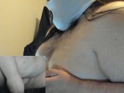Preview 6 of More Crossdressing Superchub playing with their fat hairy fupa and tits. 2 camera test.