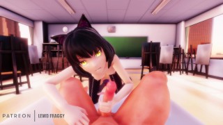 Illustrious Hentai Azur Lane Handjob Sex Smarthphone Video Big Boobs MMD 3D Soft Green Clothes