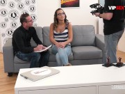 Preview 2 of Brunette Model Naomi Bennet Submits To Casting Guy In Hot Closeup Sex Session - VIP SEX VAULT