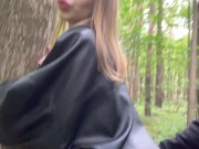 Preview 2 of RISKY PUBLIC SEX in the forest with Californiababe
