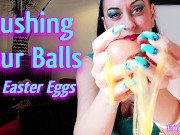 Preview 1 of Crushing Your Balls Like Easter Eggs - Lady Bellatrix in fingernail fetish Femdom pov (teaser)