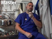 Preview 2 of Doctor huffs and instructs you to jerk off while he masturbates his uncut cock and then cums PREVIEW
