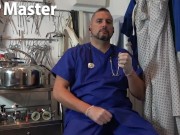 Preview 3 of Doctor huffs and instructs you to jerk off while he masturbates his uncut cock and then cums PREVIEW