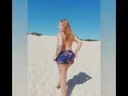 Preview 1 of Met on the beach and fucked the redhead without a condom in the woods