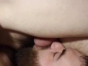 Preview 2 of Long session self suck 3•31•23 wet sloppy and noisy
