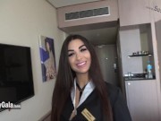 Preview 3 of Servicio de habitaciones sexo en el hotel con Susy Gala y Nick Moreno polla gigante en POV