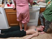 Preview 5 of TSM - Dylan and Stitch trample me while making dinner