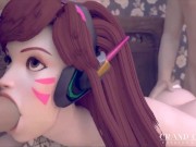 Preview 1 of D.Va Face Fcuked With A Cock In Both Her Holes