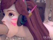 Preview 3 of D.Va Face Fcuked With A Cock In Both Her Holes
